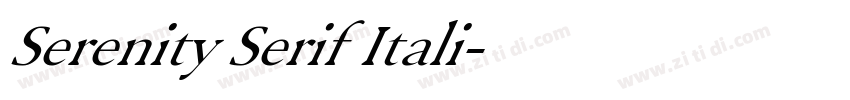 Serenity Serif Itali字体转换